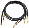 Testo 0554 2115 3-Hose set with valve, low loss, 1/4&quot; to 1/4&quot;-