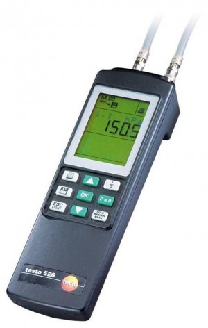 Testo 526-1 Differential Pressure Meter, 0 to 2000 hPa, 0-1&amp;#37; Accuracy-