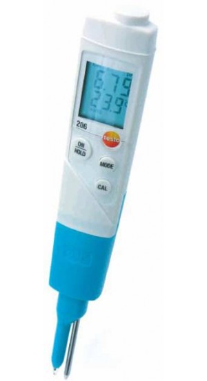 Testo 206 Compact pH Tester for Semi-Solid Substances Starter Kit, pH2-