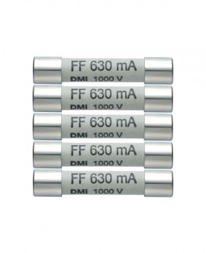 Testo 0590 0006 Spare Fuses, set of 5, 630mA/1000V-