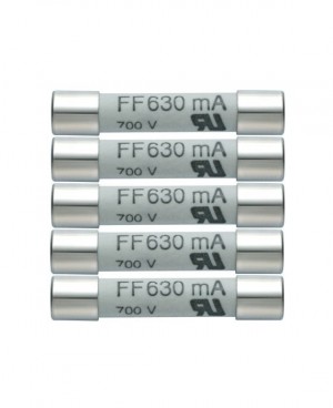Testo 0590 0007 Spare Fuses, set of 5, 630mA/600V-