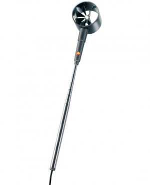 Testo 0635 9335 Telescopic Rotating Vane Anemometer Probe, 2.4" Long-