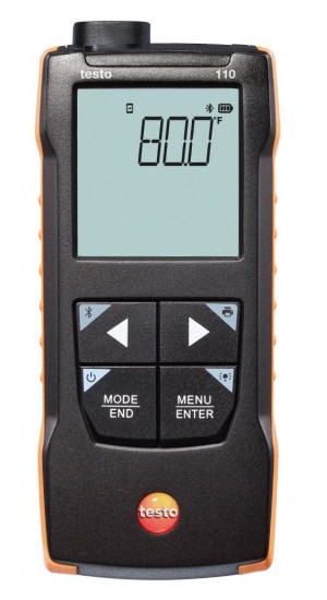 Testo 110 Digital Temperature Meter, -58 to 302&amp;deg;F/-328 to 1472&amp;deg;F, single-channel-