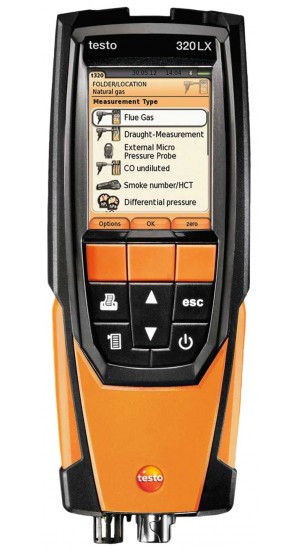 Testo 320 LX Combustion Analyzer Kit with Color Display-
