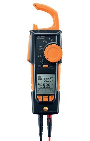 Testo 770-3 True RMS AC/DC Clamp Meter with Bluetooth&lt;sup&gt;®&lt;/sup&gt;, 1000 V, 600 A-